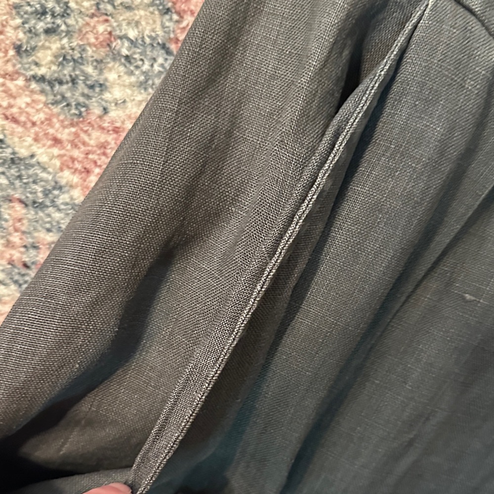 Anne Klein Vintage Charcoal Linen Midi Dress - Picture 4 of 7
